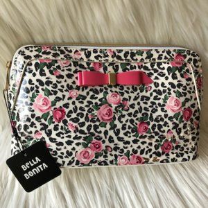 Bella Bonita Leopard/Rose Makeup Bag